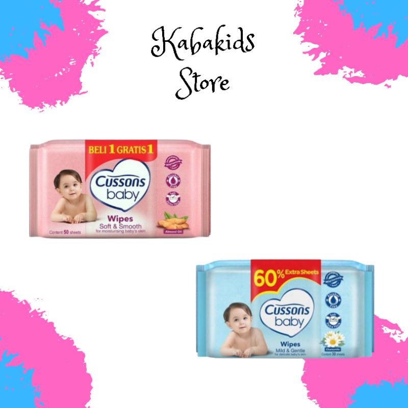 Cussons Baby Wipes 50 's