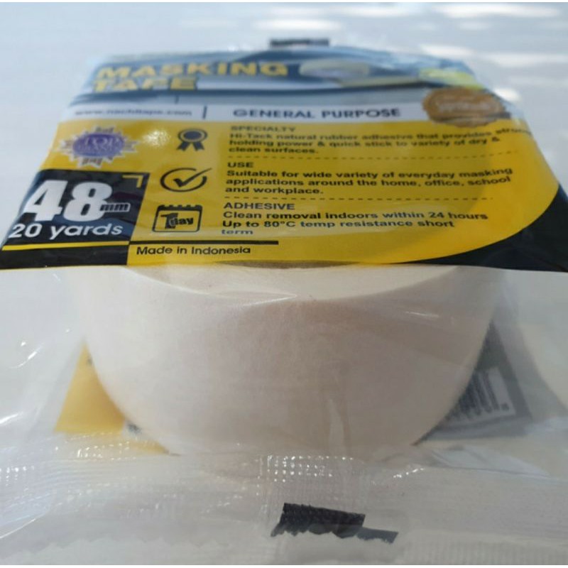 

Lakban Kertas 2inch 20yards Masking Tape 48mm Nachi Tape