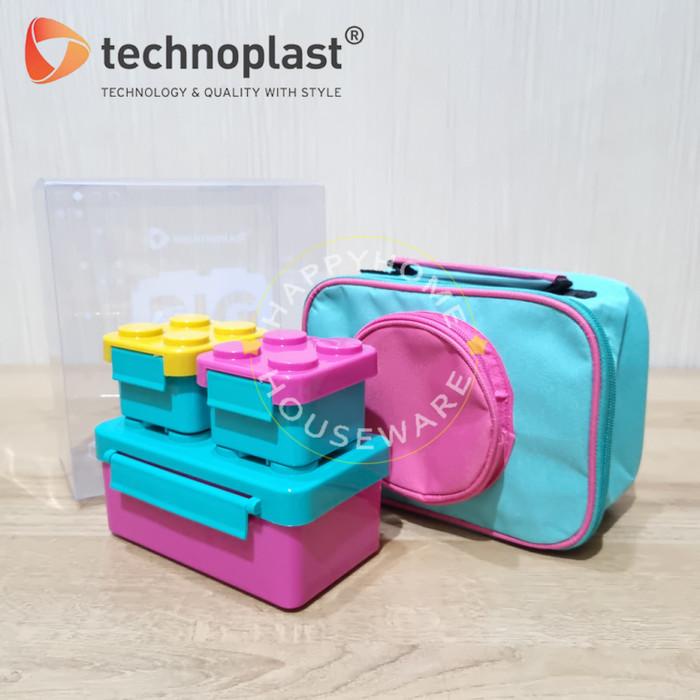 TECHNOPLAST Big Block Lunch Box Set/Tempat Makan Set Big Block + Tas