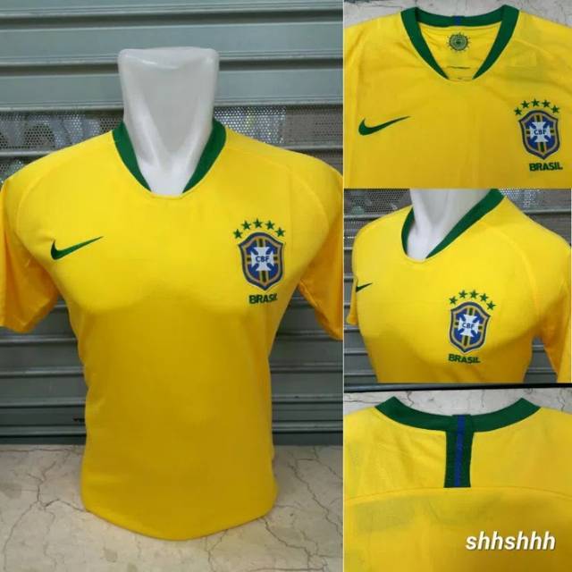 Jersey Brazil Home World Cup 2018 Grade Ori