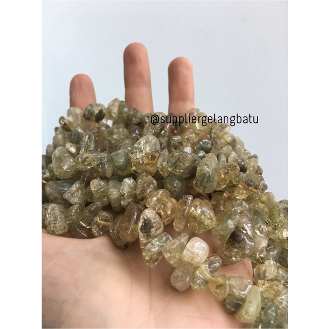 KERIKIL BESAR Batu alam CITRINE KOTOR 2cm KUNING kalimantan pilihan