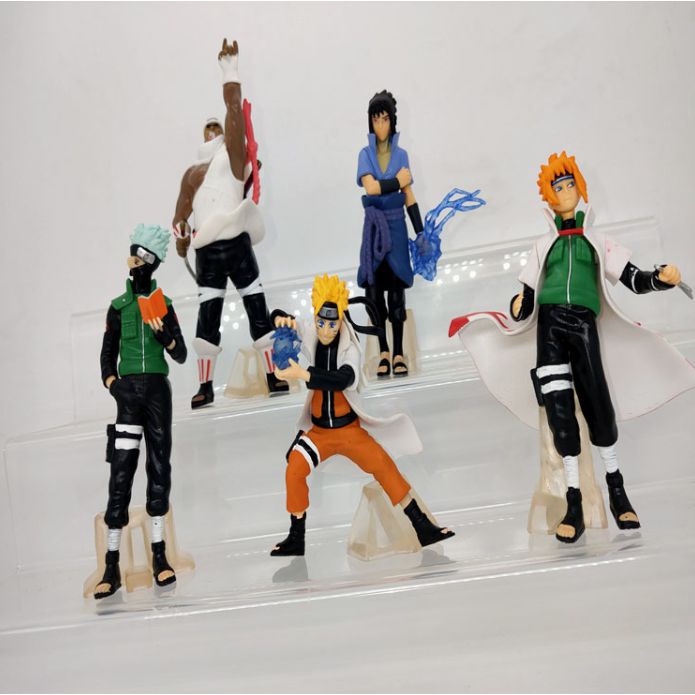 MAINAN & HOBI FIGURE ACTION FIGURE NARUTO HOKAGE SASUKE KAKASHI YONDAIME 1 SET ISI 5PCS