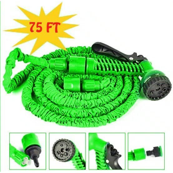 Magic Hose 22,5M 75Ft Selang + Kepala Cuci Mobil Motor Melar Elastis