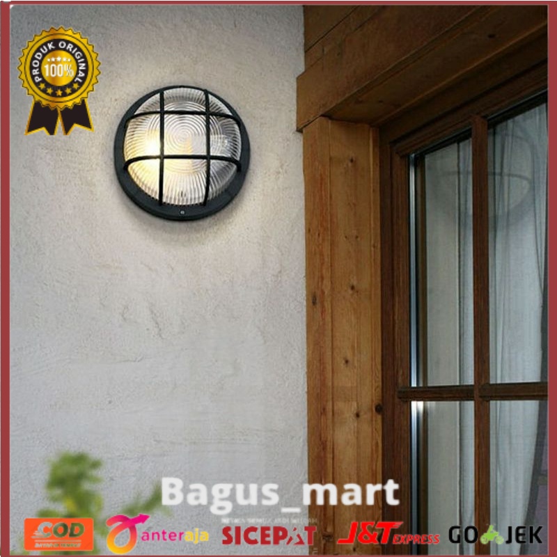 Eglo Anola Lampu Dinding Bulat  - Hitam/lampu outdoor/lampu plafon/dinding/lampu kapal