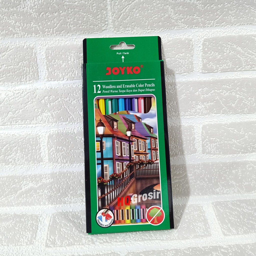 

Erasable Color Pencils/Pensil Warna Joyko CP-109 Bisa Dihapus 12Warna