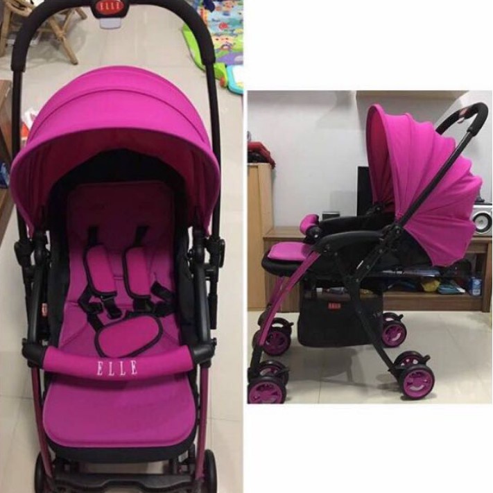 Elle Stroller LDN16 Delray Neon / Kereta Dorong Bayi - Magenta