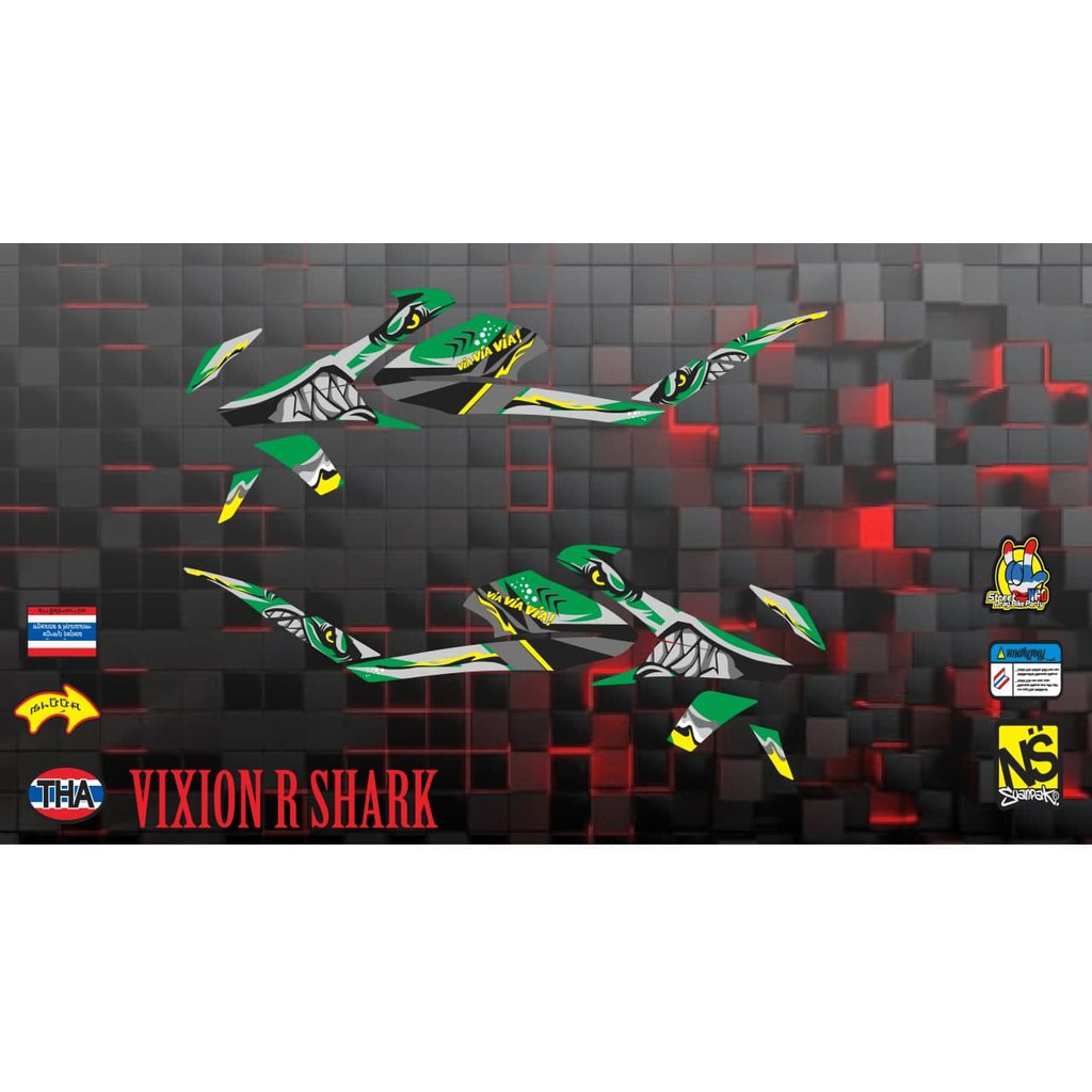Striping stiker decal Vixion R Shark
