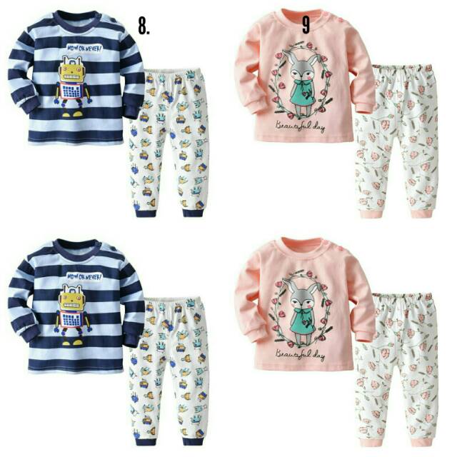 Setelan Piyama bayi import/ Piyama TGX/ Piyama anak premium
