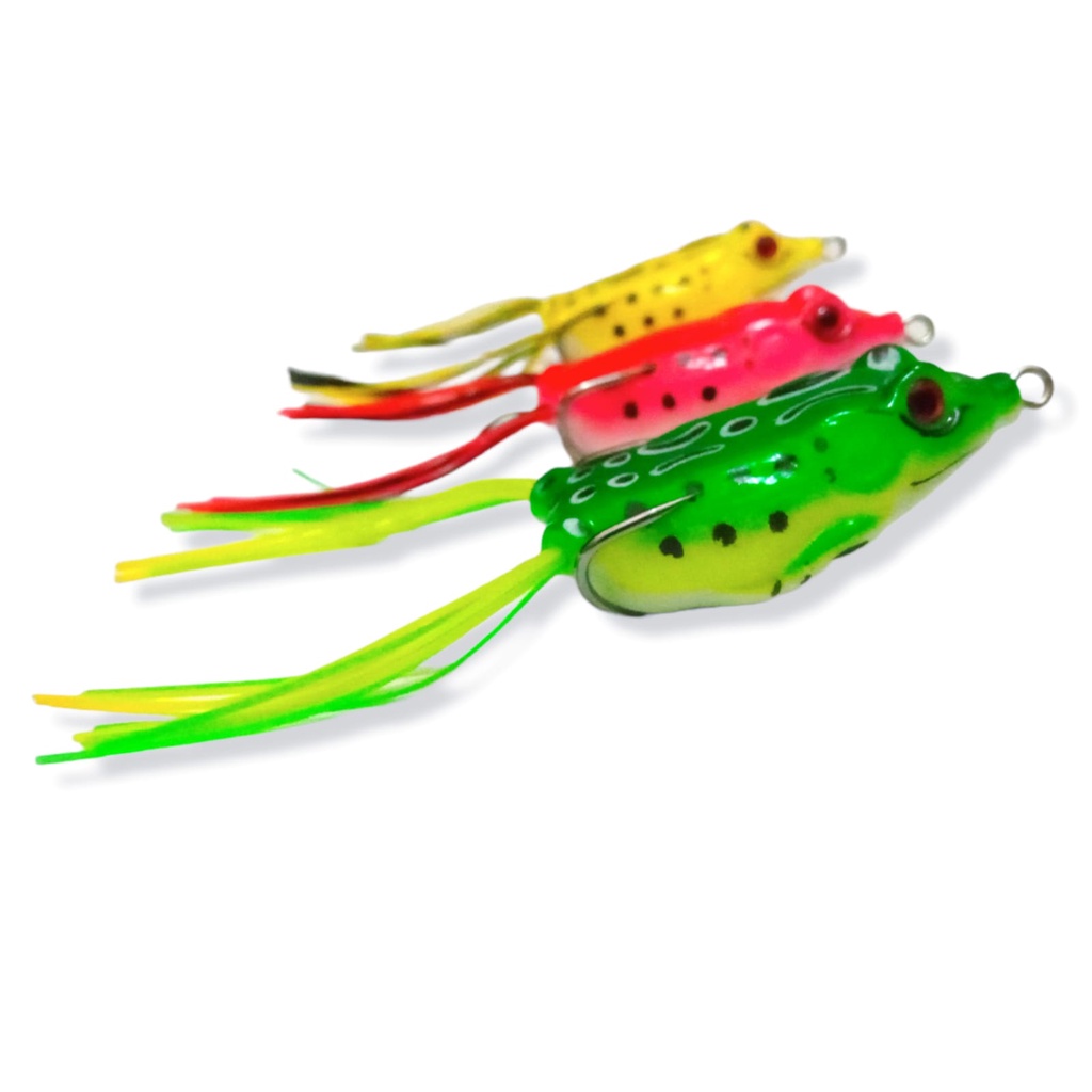 Umpan Pancing Casting Cesting Kesting Gabus Toman Umpan Soft Frog Kodok Umpan Pancing Silikon Bentuk