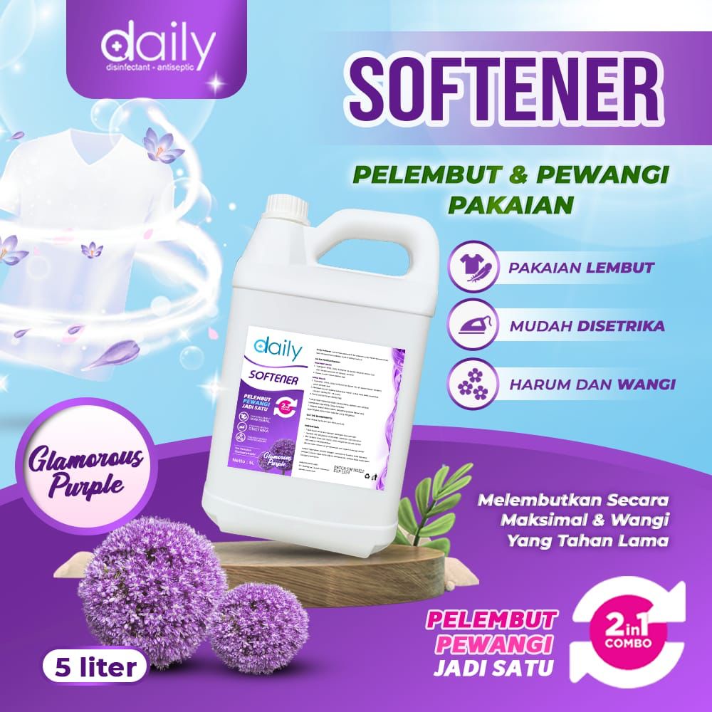 SOFTENER 2IN1 PEWANGI DAN PELEMBUT PAKAIAN 5 LITER DAILY SOFTENER