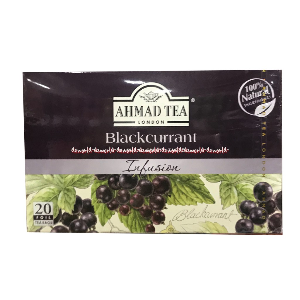 Ahmad Tea Fruit &amp; Herbs Infuision Blackurrant 20foil Teh Rasa Buah Berry Hitam Beri Ahmadtea