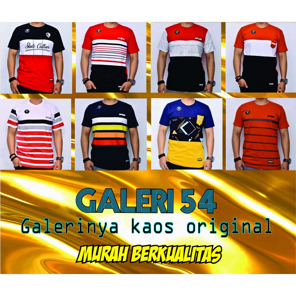 Kaos Pria Distro Keren Dflow Original Terbaru Gratis Sticker Murah Berkualitas COD