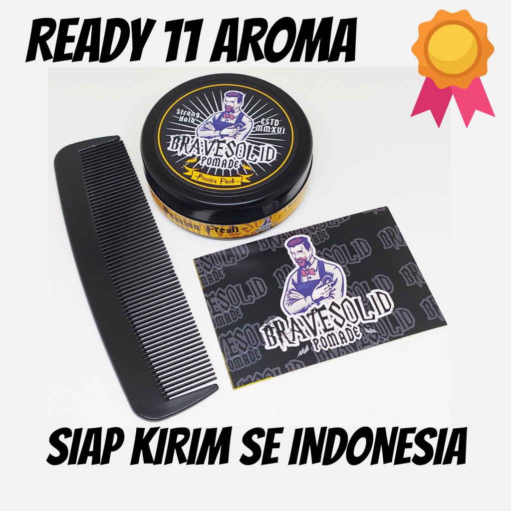 BRAVESOLID POMADE NEW 55GR OILBASE AROMA MINI GROSIR TERMURAH BUKAN POMADE WARNA