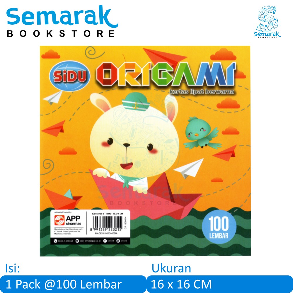 

Sinar Dunia SiDu Origami Kertas Lipat Berwarna 16 x 16 CM [1 Pack / 100 Lembar]