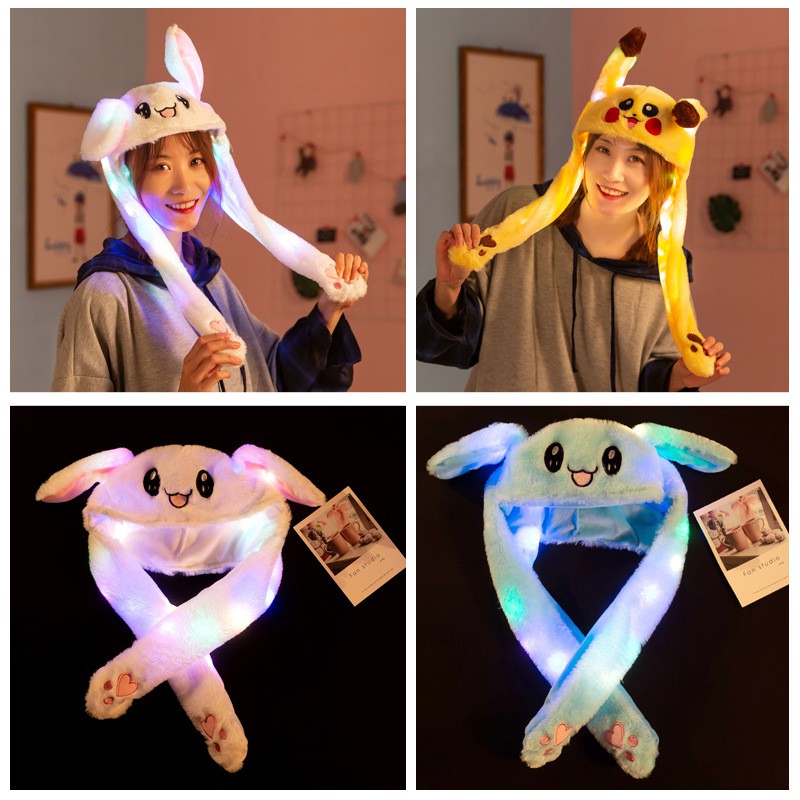 [READY STORK]BUNNY HAT DANCE LED TOPI  TELINGA BERGERAK MAGIC RABBIT KOREAN TIK TOK LED Z0202