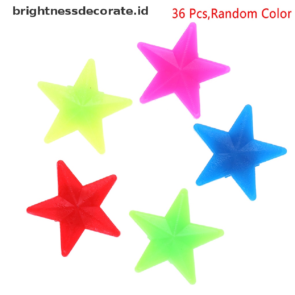 [birth] 36 Pcs Bicycle Bike Wheel Spoke Plastic Star Children Clip Colored Decoration [ID]