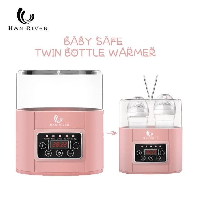 HAN RIVER HRNNQ01BU Bayi Twin Bottle Warmer Alat Steril Penghangat Bot