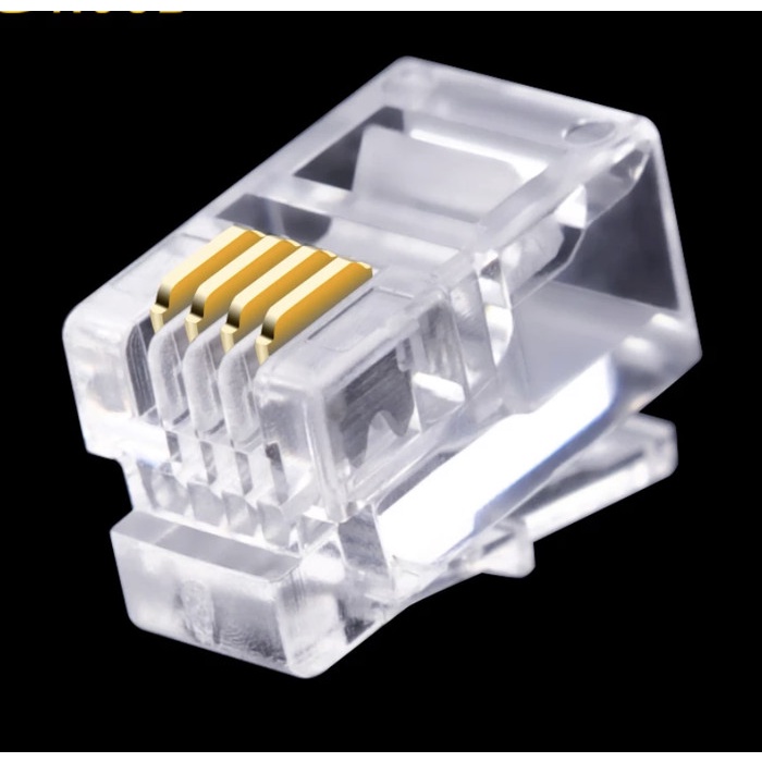 RJ9 4P4C telephone handset 4p audio Konektor Telepone kabel RJ-9 cable