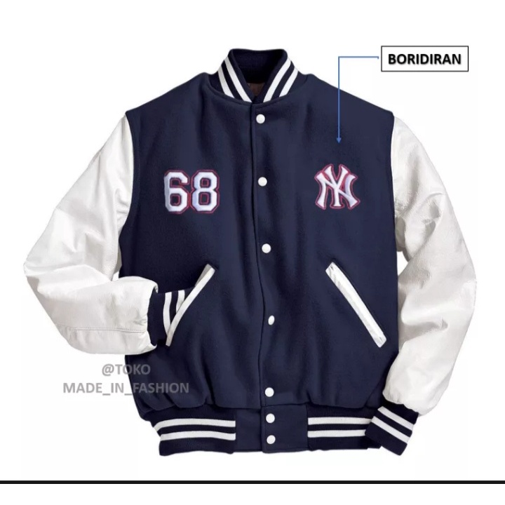 Jaket Baseball NY 68 / Jaket Bomber Varsity Baseball NY 68 / GRATIS ONGKIR