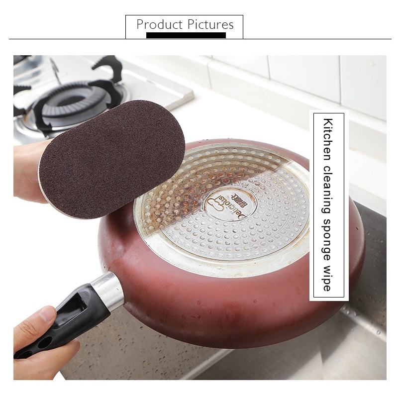 [Toserba_Emak] - Strongwell Brush Pembersih Karat Besi Nano Melamine Magic Sponge - SW9010402 - Black