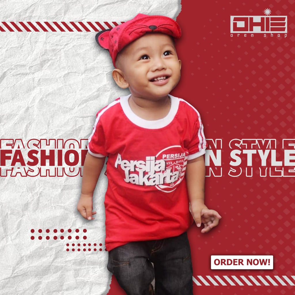 Kaos Persija T-Shirt Combed 30S Baju Bola Anak Original PERSIJA JAKARTA MERAH