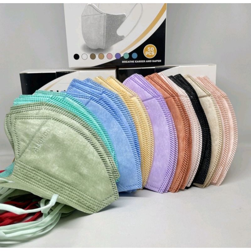 MASKER DUCKBIL DUCKBILL ALKINDO PINK NUDE GOLD UNGU WARNA WARNI MIX 50 PCS