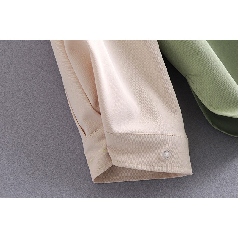 Kemeja Wanita Polos Dua Warna Casual Shirt Two Tone Mix Color Shirt-4