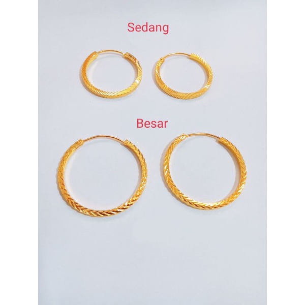 ANTING RING YAXIYA KUNING 24K/PERHIASAN ANTING