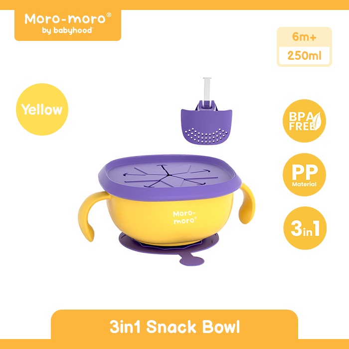 MAK324 MORO-MORO MANGKOK TEMPAT SNACK ANAK 3 IN 1 SNACK BOWL MSB2231