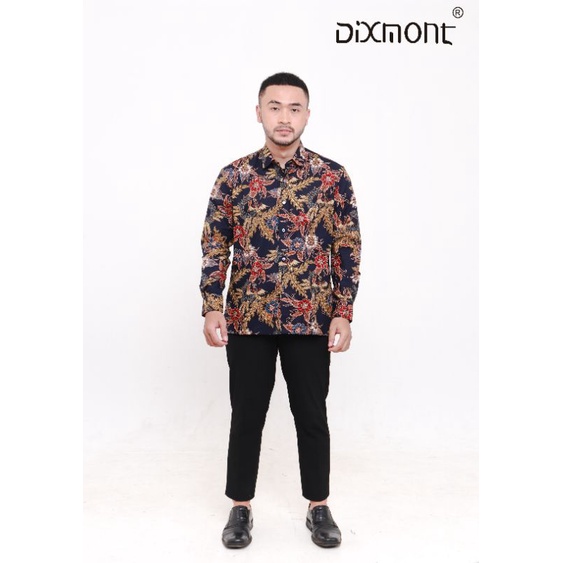 Dixmont Kemeja Pria Batik Panjang Hem BL00321