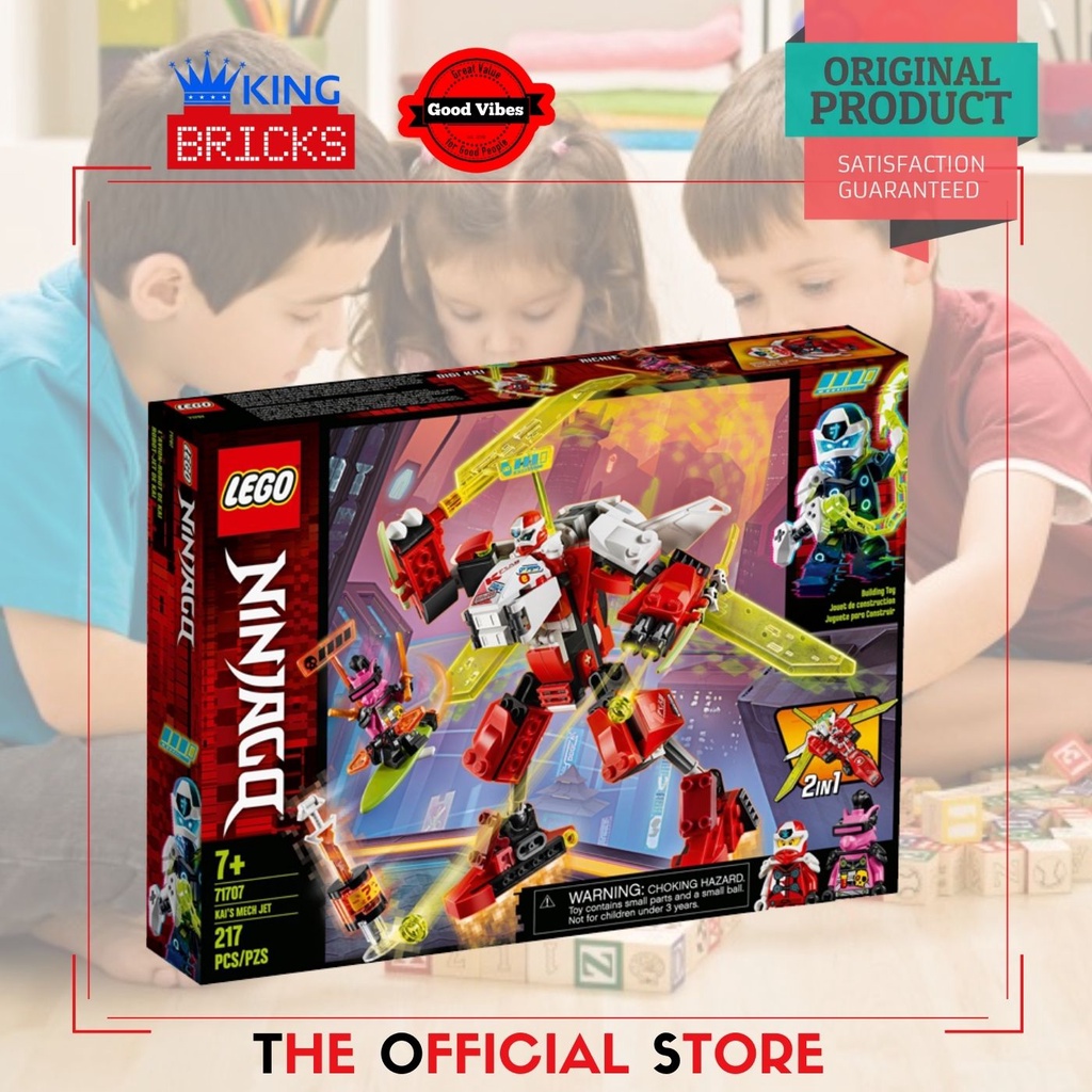 LEGO Original NINJAGO 71707 Kai Mech Jet Mainan Anak Laki Lego Ninja Lego Kai Lego Edukasi Kreatif