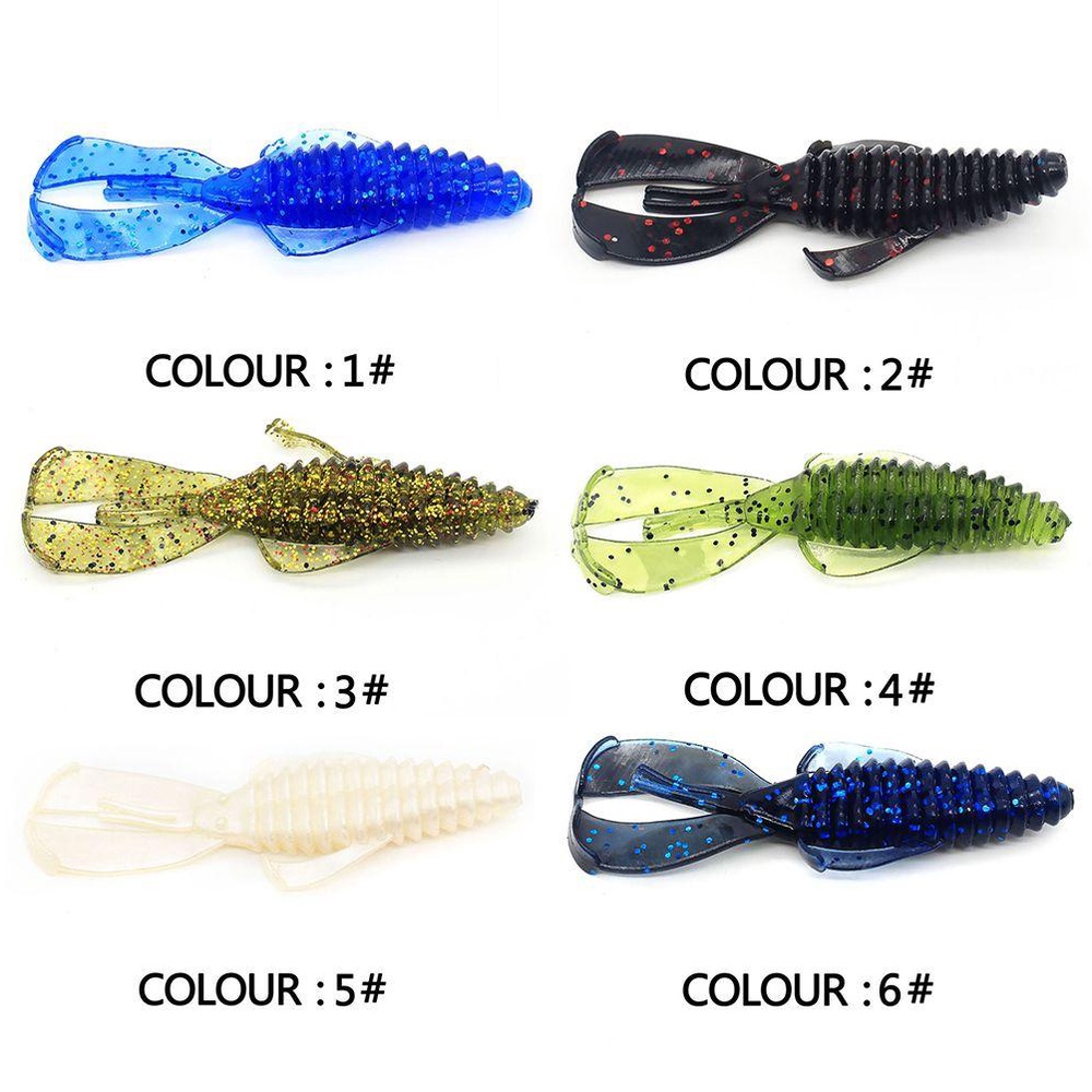 Suyo 10pcs Umpan Pancing Air Tawar Swimbait 8cm 4.5g Shrimp Tackle