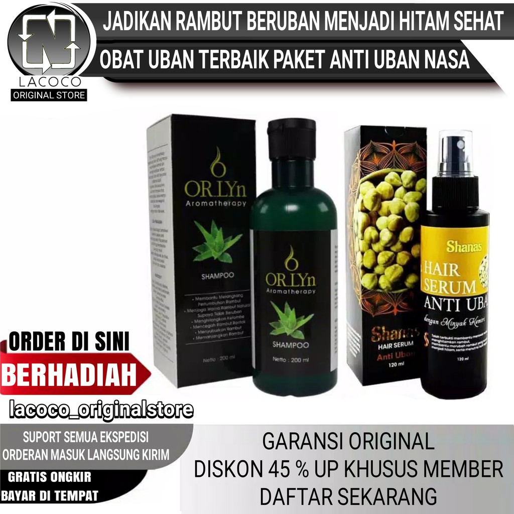 OBAT UBAN RAMBUT PAKET SHANAS HAIR SERUM ORLYN SHAMPOO PAKET ANTI UBAN ORIGINAL NASA
