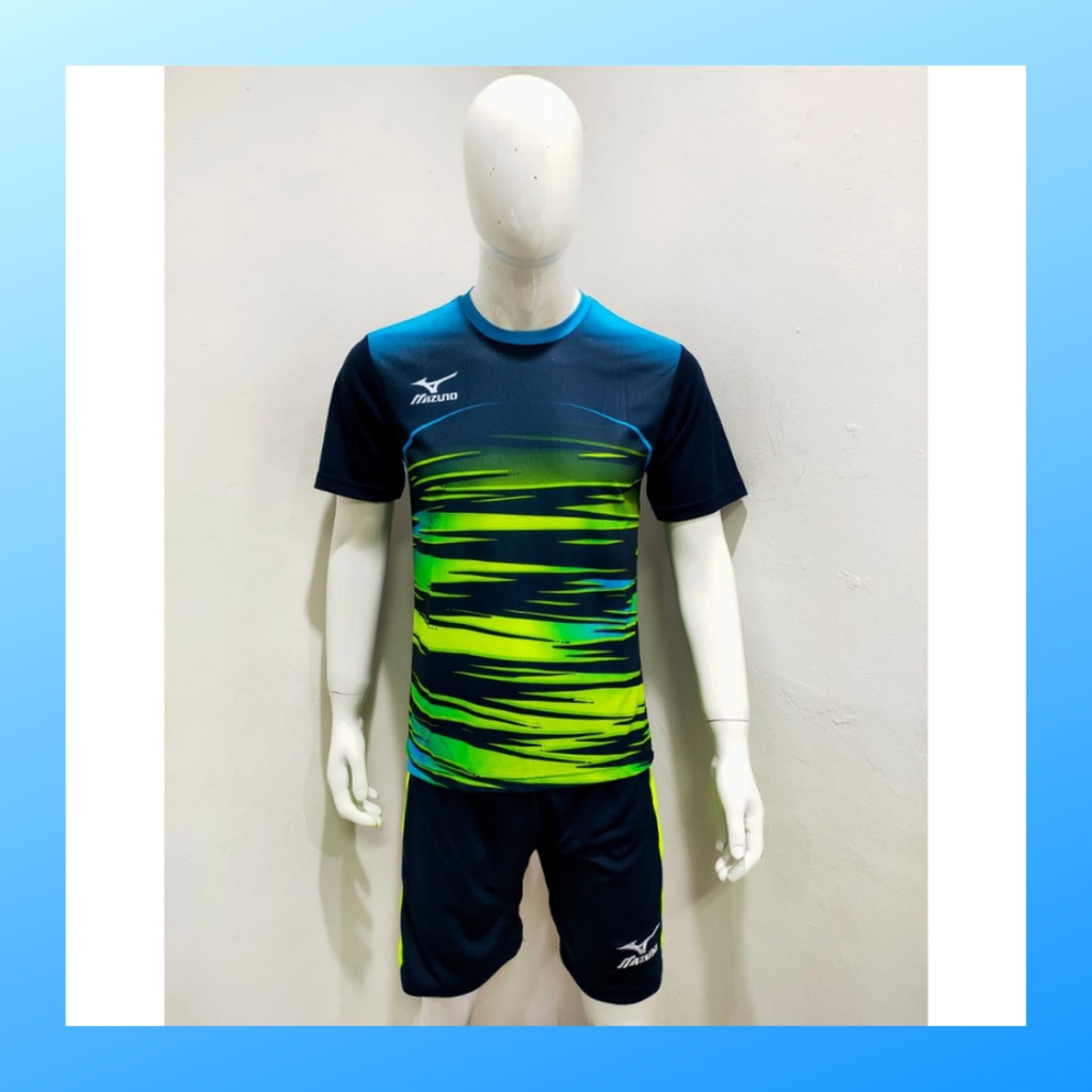 Kaos bola voli pria jersey volley ball baju celana setelan wanita dewasa t-shirt outfit seragam jarsey kostum olahraga pakaian apparel sport jersy volly casual jersi custom print suit MZ123 navy