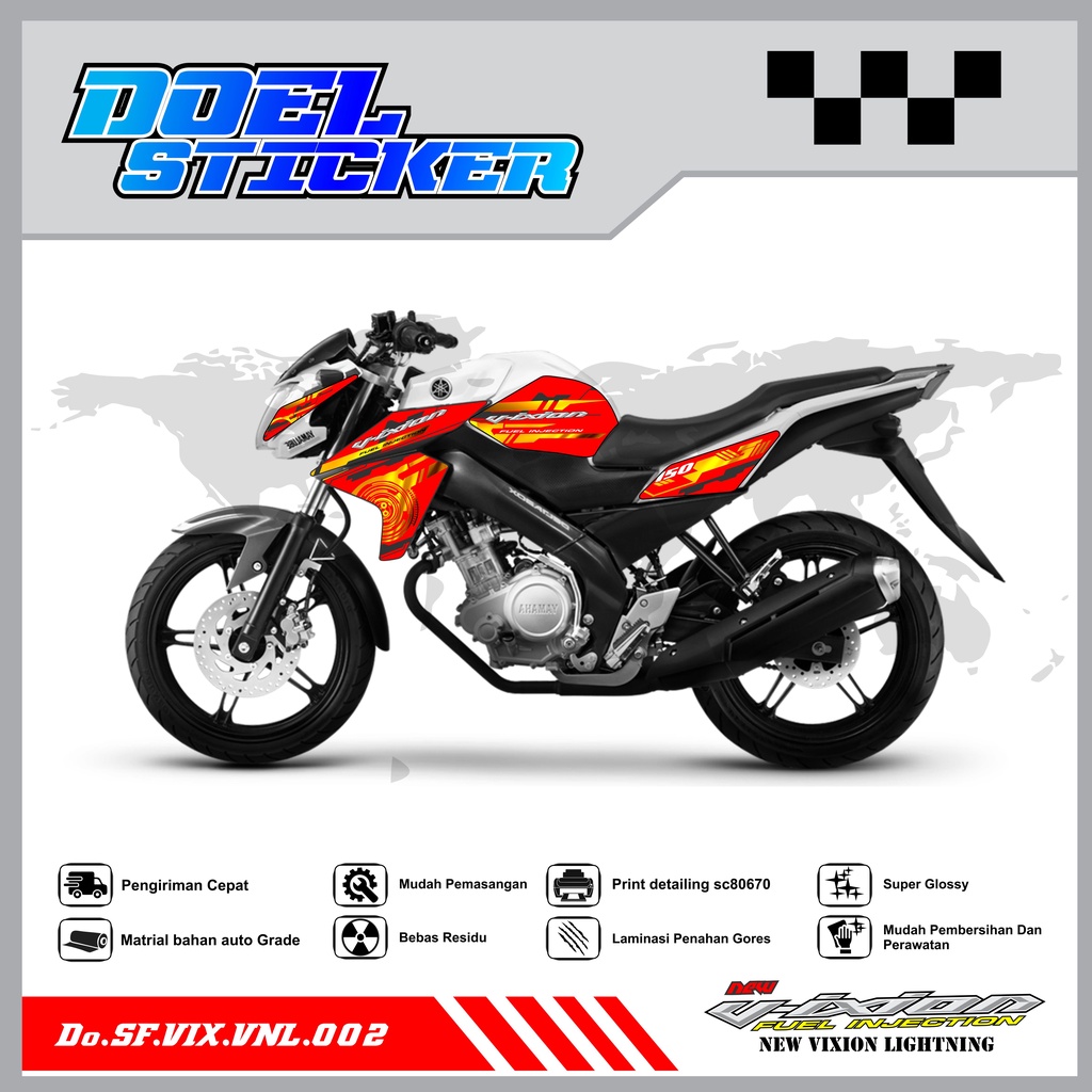 STICKER STRIPING VIXION NVL - STICKER STRIPING LIST VARIASI HOLOGRAM , CROME VIXION NVL 2013-2014 DOEL 002