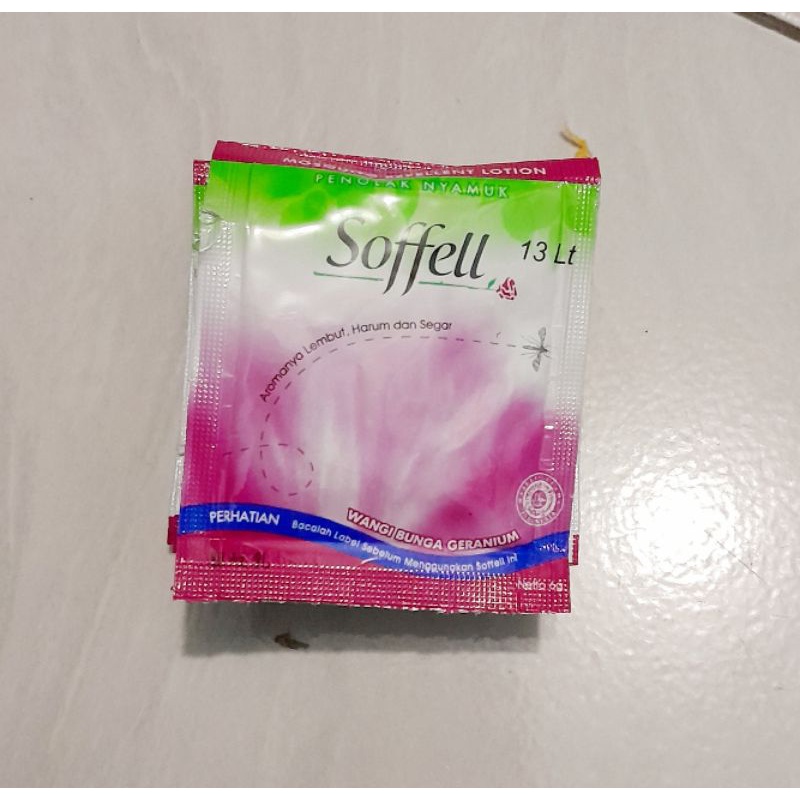 Soffell obat nyamuk sachet lotion anti nyamuk Sachet 1 renceng 12 sachet