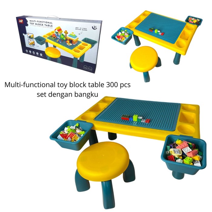 Ready - Mainan Edukasi Multifungsi Meja Block Lego Educational Building Block