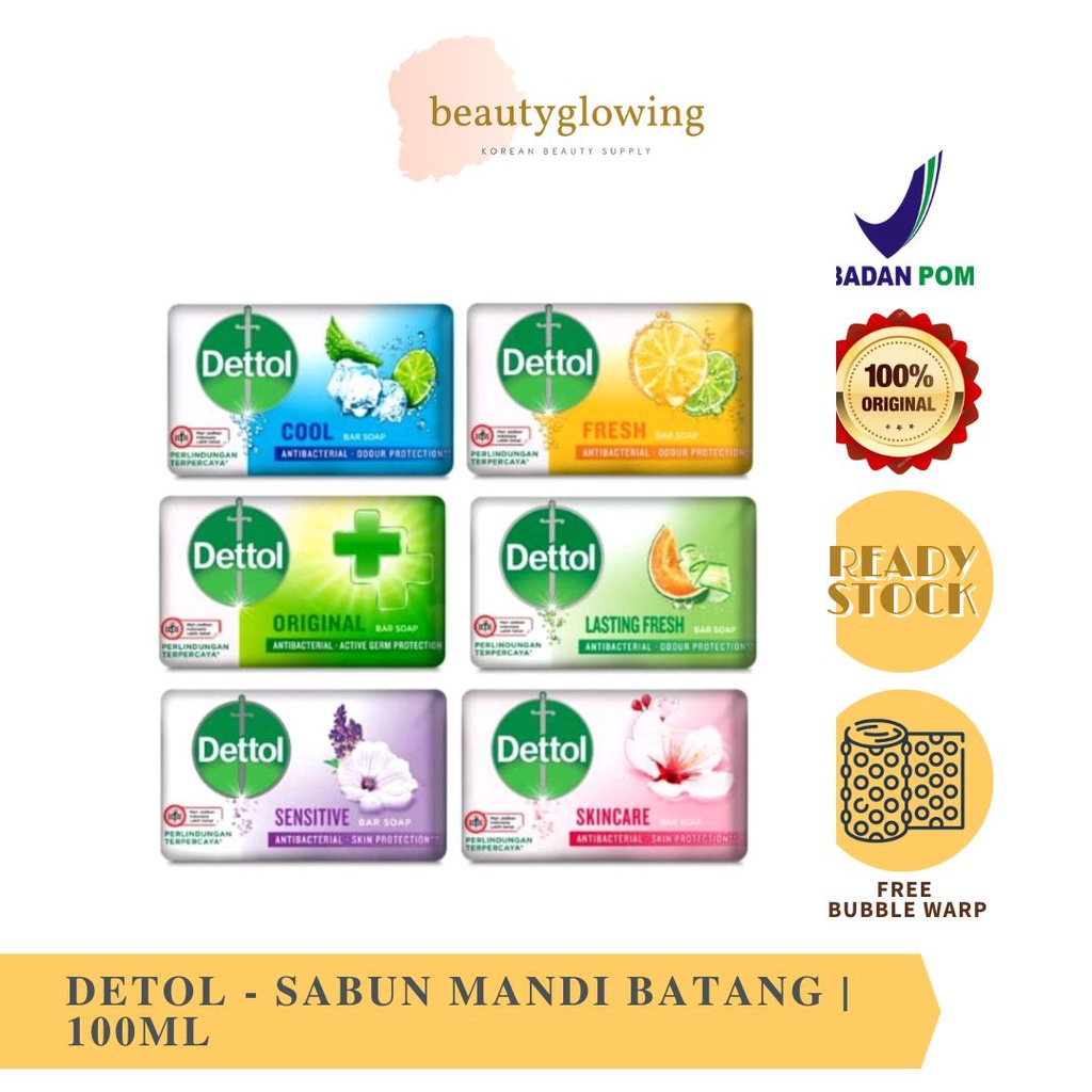 DETTOL SABUN MANDI BATANG 100GR | SOAP BAR 100GR