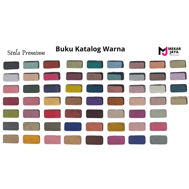 BUKU KATALOG WARNA Kain Jersey / ITY / Spandex /Stella / korea