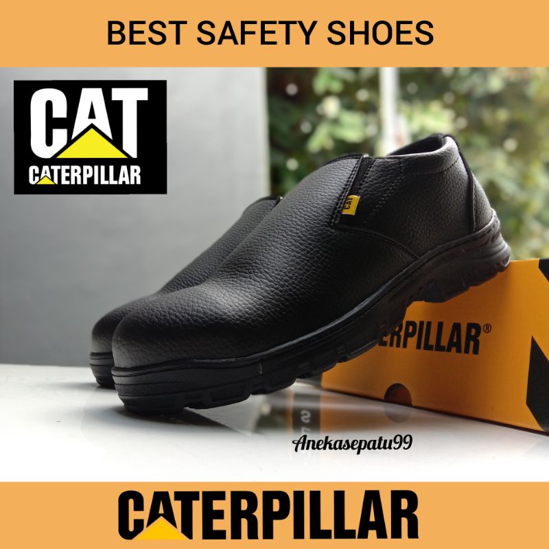 SEPATU SAFETY CATERPILLAR SELOP PRIA WANITA / SEPATU KERJA PABRIK KITCHEN RESTORAN HOTEL CHEFF SPBU