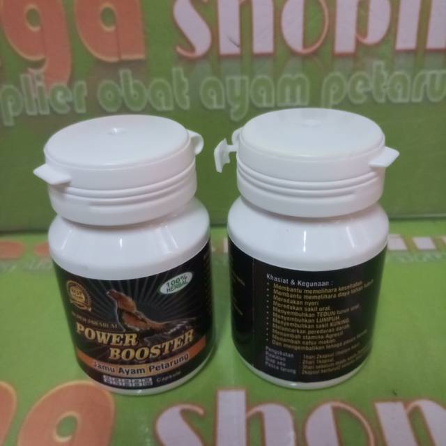 Power booster black isi 25 butir jamu kamlang tenaga ayam ber doping