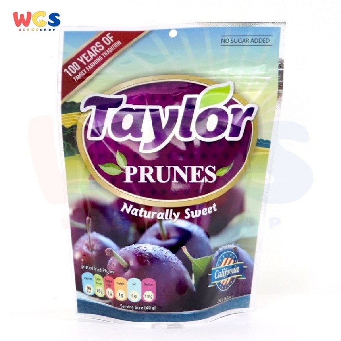 

Buah Kering - Taylor Prunes Naturally Sweet - Buah Manisan Plum Kering - 250 Gr