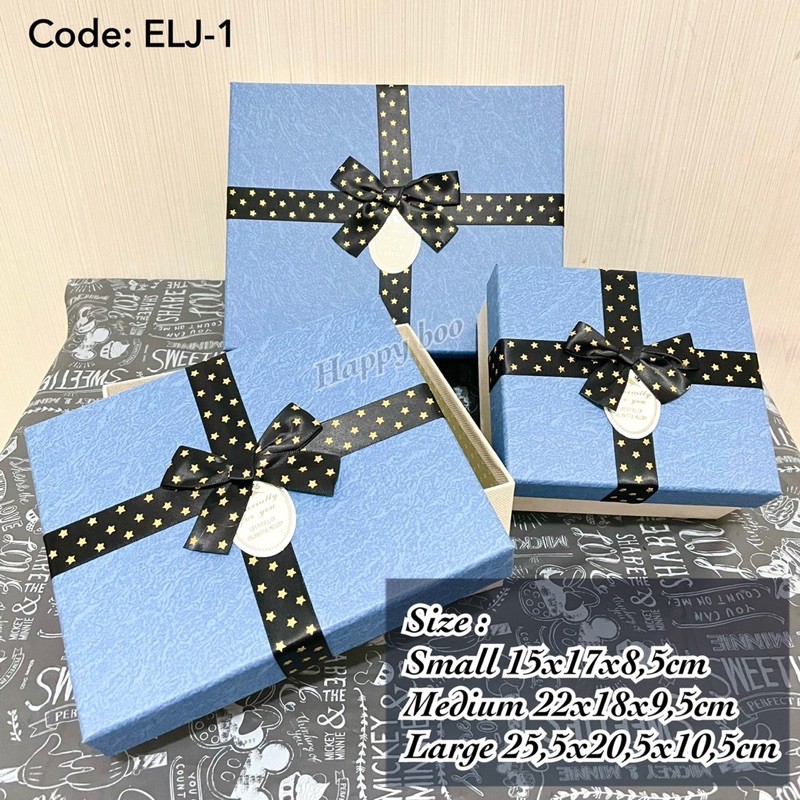 

kotak kado box kado elj1 kotak kado hammpers kotak kado set 3 susun satuan large medium small jumbo