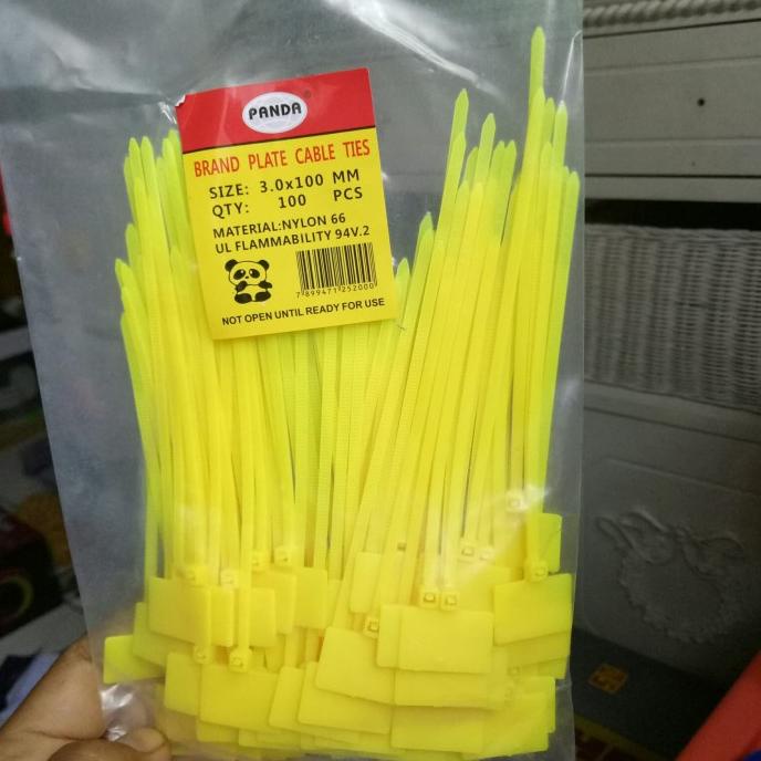 

BAYAR DITEMPAT Kabel ties label nylon marker 1 Pack warna Kuning label tie maker SPECIAL Kode 392