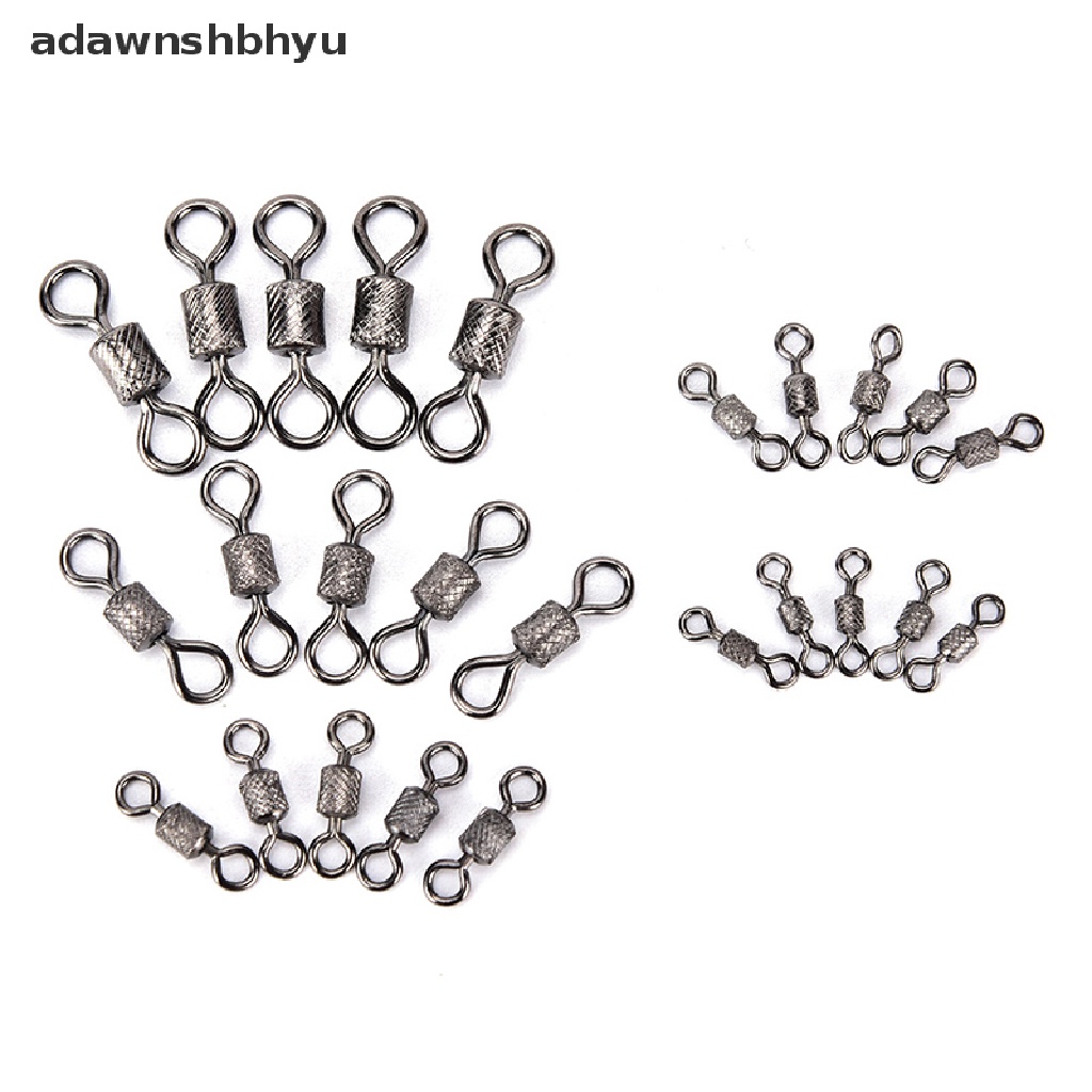 Adawnshbhyu 50pcs Memancing Putar knurling Konektor bearing swivel fishhooks Aksesoris