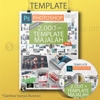 Download Template Majalah Megabundle Indesign Photoshop Shopee Indonesia PSD Mockup Templates