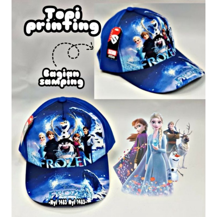 TOPI ANAK PRINTING/TOPI BASEBALL 1-9TAHUN