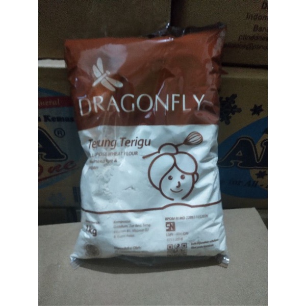 

Tepung Terigu Gandum DragonFly 1kg Setara Segitiga Biru