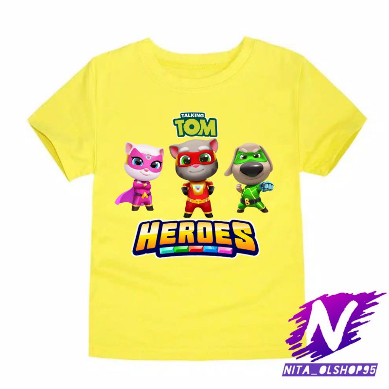 baju anak kaos anak talking tom heroes baju my talking tom heroes