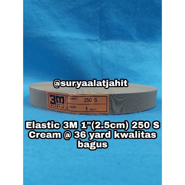 Karet 3Man 1in/2.5cm @36Y Hitam dan Cream terbagus =rp.111.750/1Rol